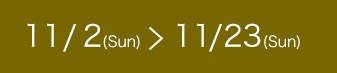 11/2Sunˏ11/23Sun