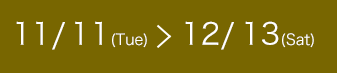 11/11Tueˏ12/13Sat