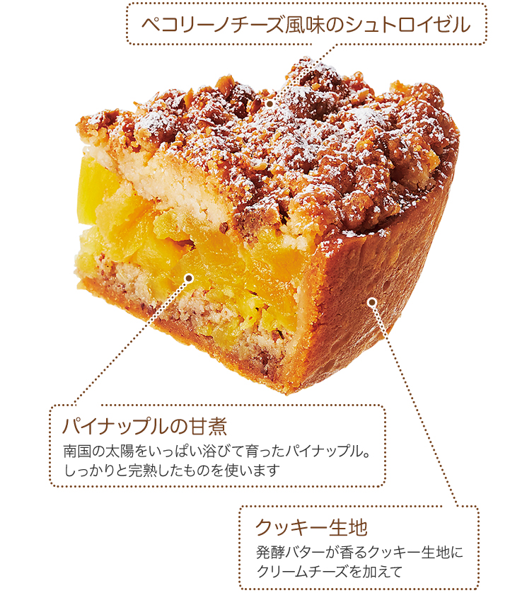 パイナップルのタルト：ケーキハウス・ツマガリ通販サイト